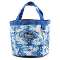Load image into Gallery viewer, Jeffers Expressions horse grooming tote in blue toile pattern with blue webbing handles
