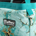 Load image into Gallery viewer, Jeffers Expression Horse Grooming Tote in turquoise marbled fabric with teal strap and metal hardware
