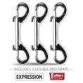 Load image into Gallery viewer, Jeffers Expression Horse Trailer Corner Feeder with 3 chrome double-end snaps
