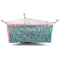 Load image into Gallery viewer, Jeffers Expression Horse Trailer Corner Feeder, teal leopard print with pink trim
