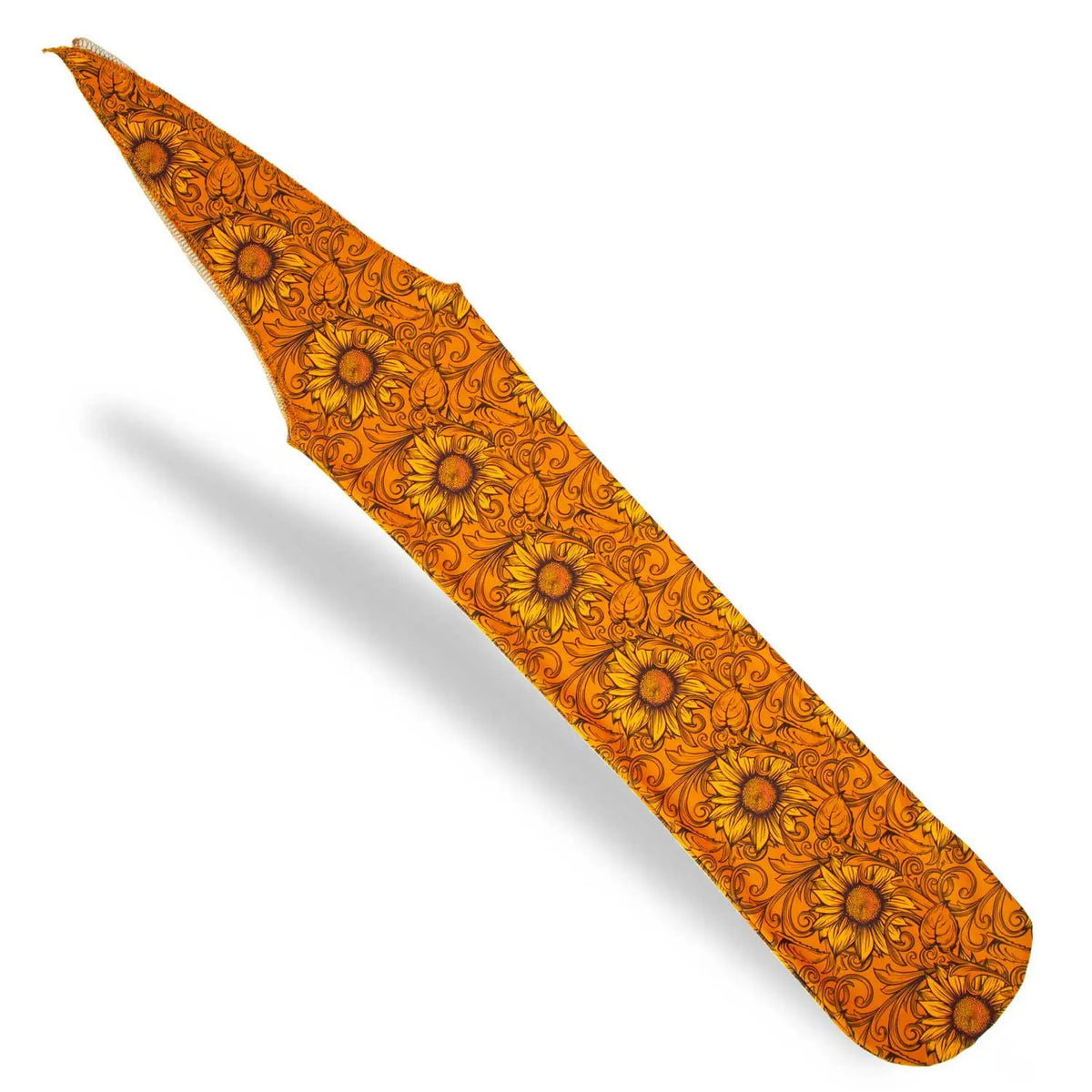 Jeffers Expression Lycra Horse Tail Bag, orange sunflower pattern, 24 inches long.