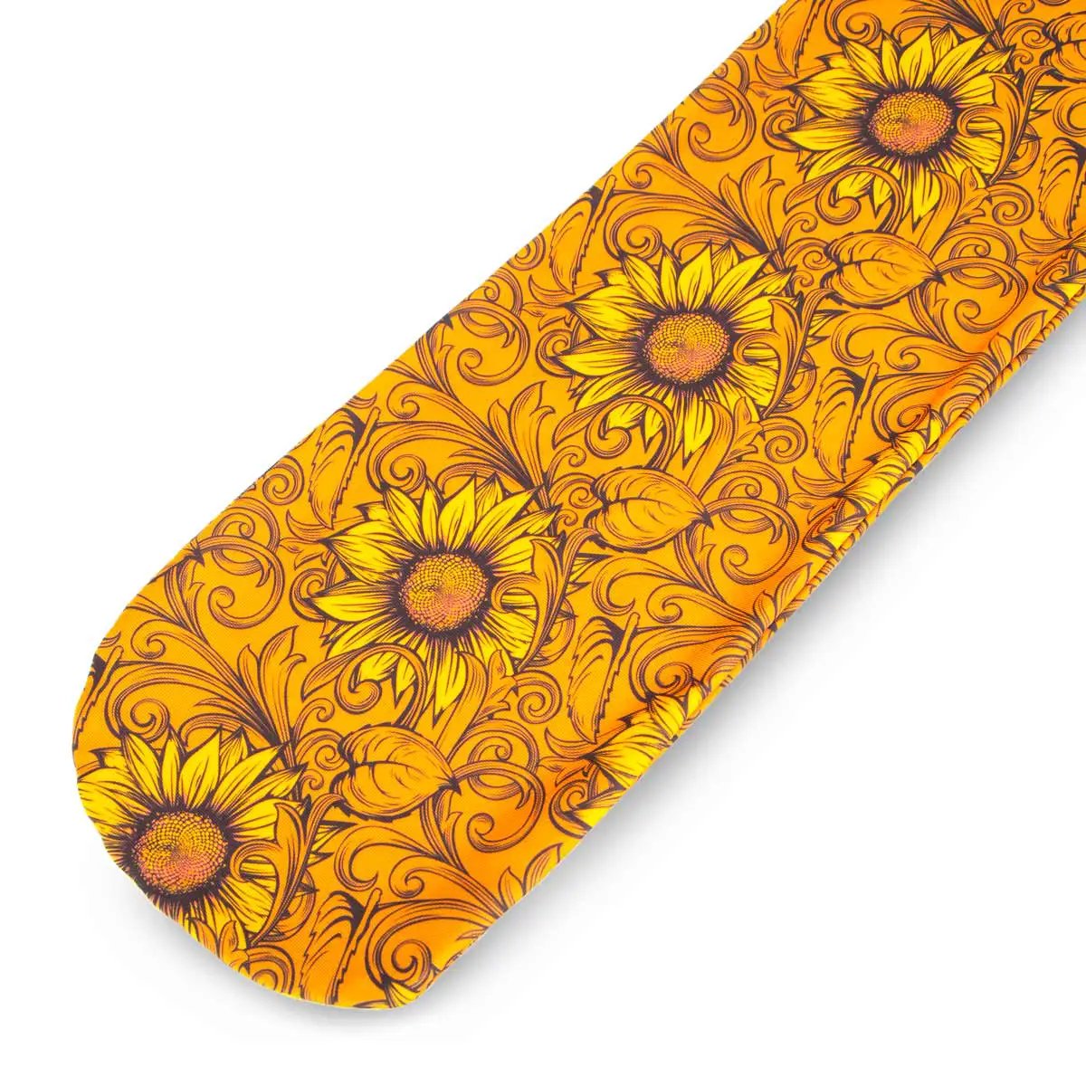 Jeffers Expression Lycra Horse Tail Bag, 24-inch long, bright orange with sunflower pattern.