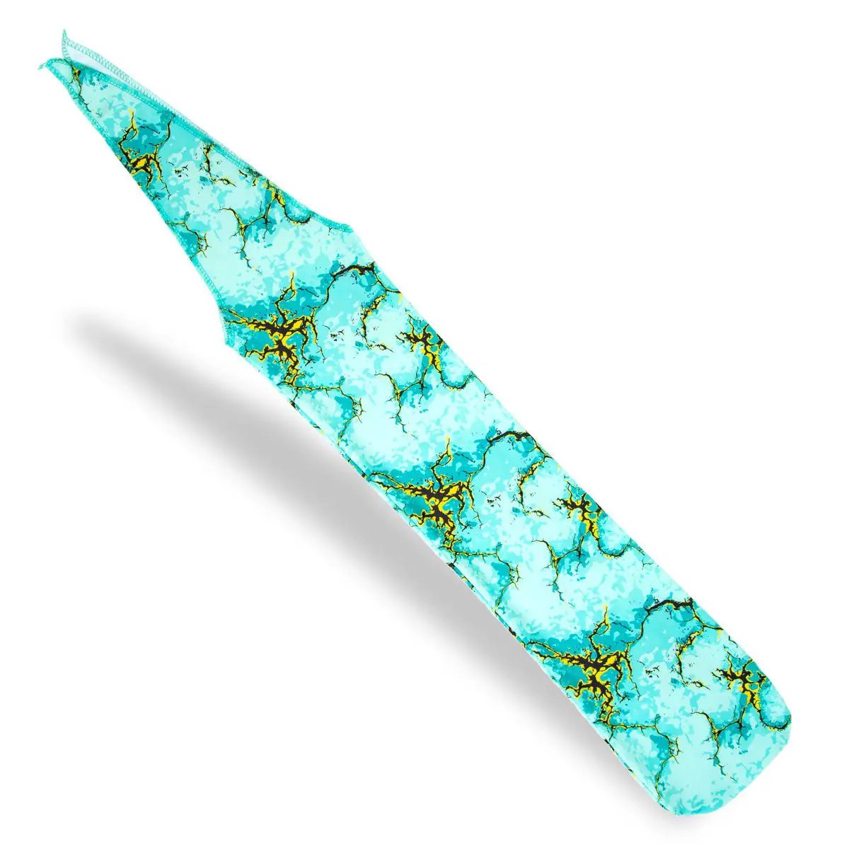 Jeffers Expression Lycra horse tail bag, 24 inches, turquoise with gold crackle pattern for grooming