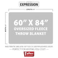 Load image into Gallery viewer, Jeffers Expression oversized fleece throw blanket, 60 x 84 inches, gray fleece with Jeffers Equine logo
