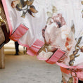 Load image into Gallery viewer, Jeffers Expression Softmesh Combo Neck Horse Fly Sheet with pink straps and floral mesh fabric
