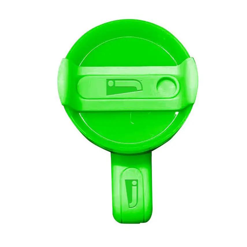 Jeffers Expression bright green tumbler lid with attached handle and straw slot