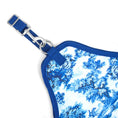 Load image into Gallery viewer, Jeffers Expression Top Loading Hay Bag, 600 Denier, blue with tree-print fabric and metal hardware
