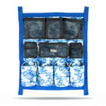 Load image into Gallery viewer, Jeffers Expression Trailer Door Horse Grooming Caddy, blue floral fabric with mesh pockets and multiple pouches
