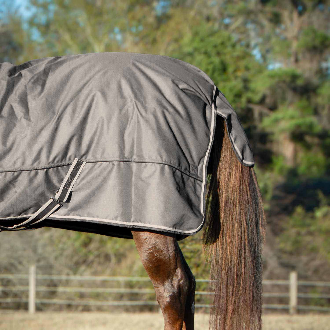 Jeffers Poplar Head Defense 1680D High Neck Turnout Blanket, 240g, Plymouth Brown