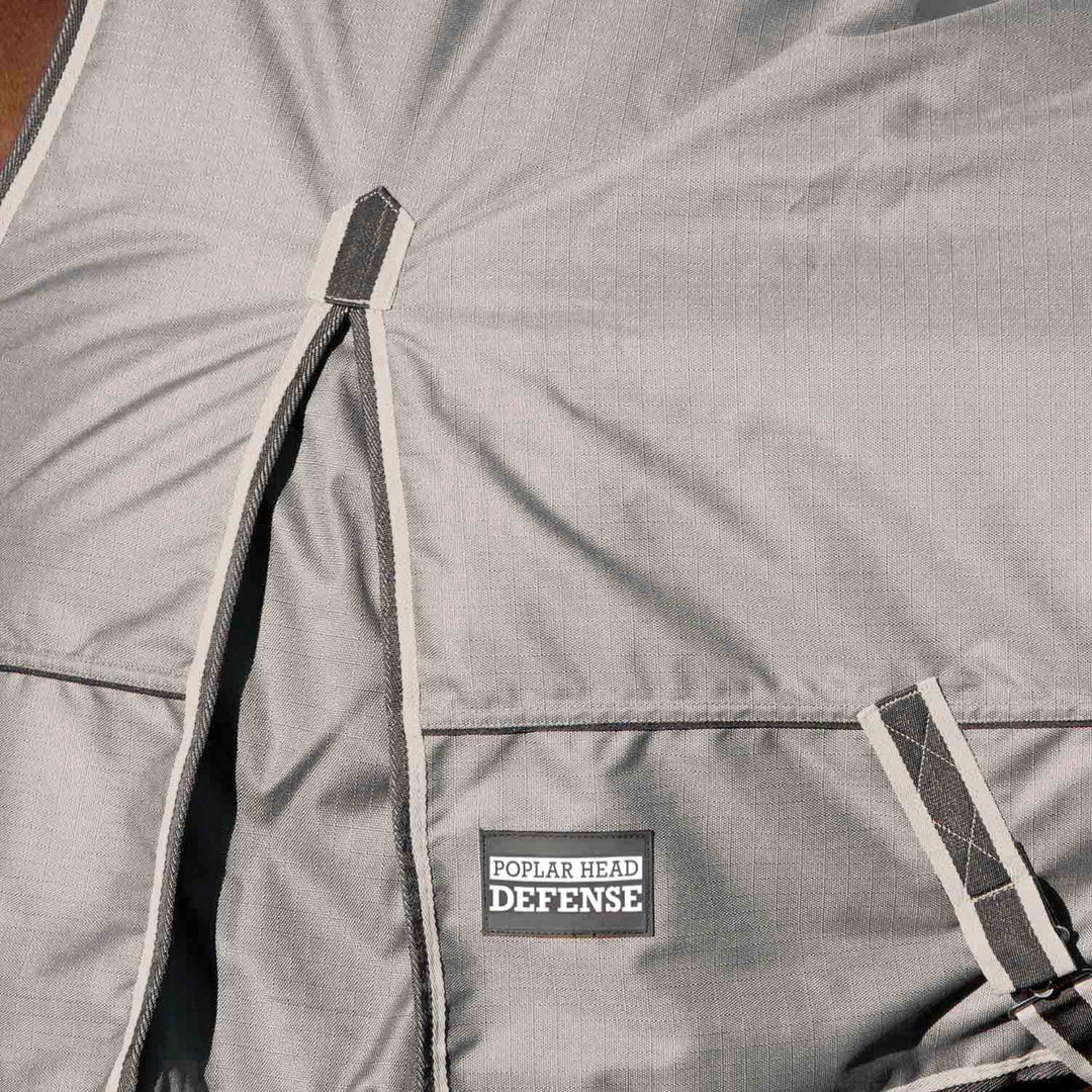 Jeffers Poplar Head Defense 1680D High Neck Turnout Blanket, 240g, Plymouth Brown