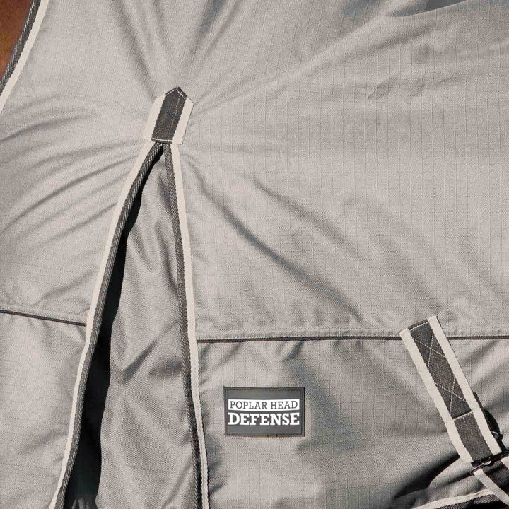 Jeffers Poplar Head Defense 1680D High Neck Turnout Blanket, 240g, Plymouth Brown