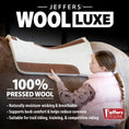 Bild in Galerie-Betrachter laden, Jeffers WoolLuxe 100% wool saddle pad with brown leather trim on a horse
