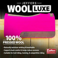 Bild in Galerie-Betrachter laden, Jeffers WoolLuxe saddle pad; bright pink wool with brown leather trim
