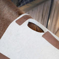 Bild in Galerie-Betrachter laden, Jeffers WoolLuxe saddle pad, 100% wool, white with brown leather corner patches.
