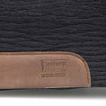 Bild in Galerie-Betrachter laden, Jeffers WoolLuxe saddle pad, 100% wool; black with tan leather patch embossed logo
