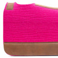 Bild in Galerie-Betrachter laden, Saddle pad pink wool with tan leather trim
