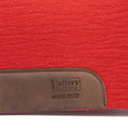 Bild in Galerie-Betrachter laden, Jeffers WoolLuxe 100% Wool Equine Saddle Pad in red with brown leather patch and embossed logo
