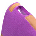 Bild in Galerie-Betrachter laden, Jeffers WoolLuxe 100% wool equine saddle pad in purple with tan leather patch accents

