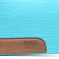 Bild in Galerie-Betrachter laden, Jeffers WoolLuxe saddle pad, blue quilted top with brown leather patch logo
