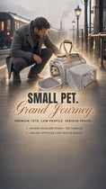 Load image into Gallery viewer, Mr. Peanut's Gold Series Mini Expandable V3.0 Pet Carrier, mesh, air-travel approved, low-profile tote for small pets.
