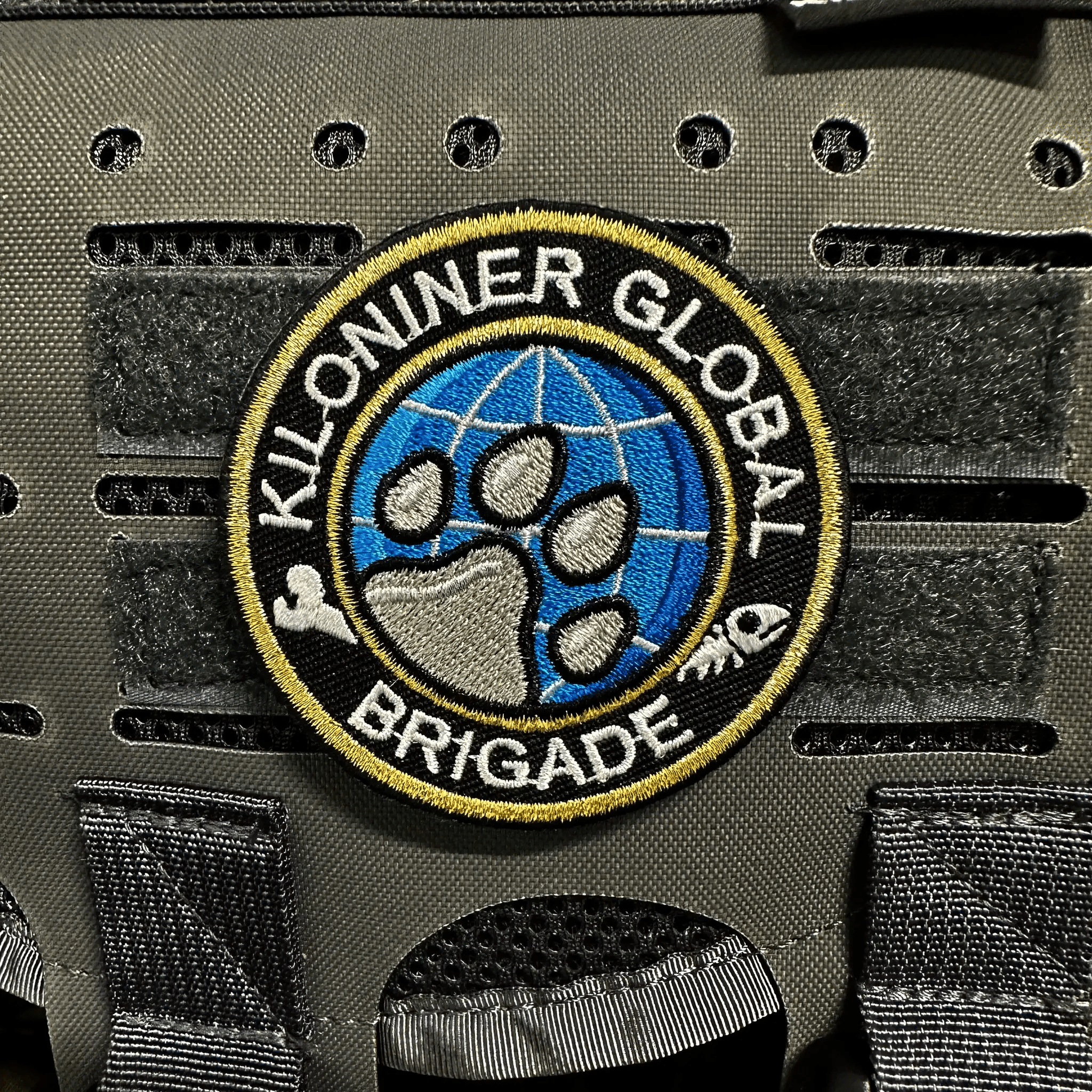 Kiloniner Global Brigade Embroidered Morale Patch Hook 2.5 Inches by kiloninerpets