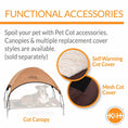 Load image into Gallery viewer, K&H Pet Products Original Bolster Pet Cot Elevated Pet Bed with canopy and cot covers (self-warming, mesh)
