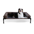 Load image into Gallery viewer, K&H Pet Products Original Bolster Pet Cot elevated dog bed, brown bolster on black frame.
