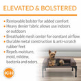 Load image into Gallery viewer, K&H Original Bolster Pet Cot elevated pet bed with removable bolster; gray frame, indoor/outdoor use
