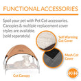 Bild in Galerie-Betrachter laden, K&H Pet Products Original Pet Cot Elevated Dog Bed, Realtree Edge; beige cot with canopy and multiple cover options.

