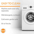 Bild in Galerie-Betrachter laden, K&H Pet Products logo on a white washing machine ad with Easy to Clean text and detergent notes
