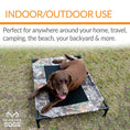 Bild in Galerie-Betrachter laden, K&H Pet Products Original Pet Cot Elevated Dog Bed in RealTree Edge camouflage with a brown dog on it
