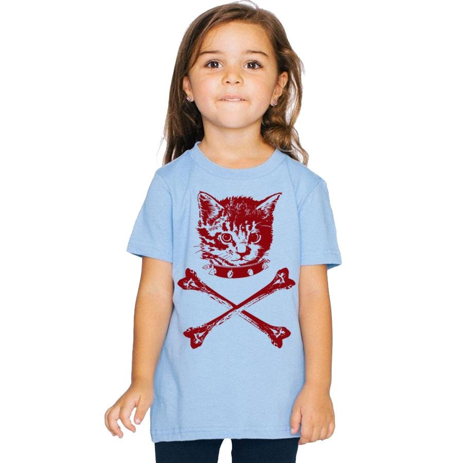 Kitten Crossbones Kids T-Shirt