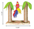 Carica l'immagine nel visualizzatore della galleria, KONG Play Spaces Cat Tiki Twirl cat toy with palm-tree posts and a colorful feathered parrot hanging toy
