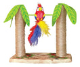 Carica l'immagine nel visualizzatore della galleria, KONG Play Spaces Cat Tiki Twirl on palm-tree cat tree; multicolor feather toy by Jeffers
