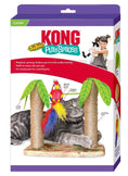 Carica l'immagine nel visualizzatore della galleria, KONG Play Spaces Cat Tiki Twirl cat toy with two rope-wrapped posts and a colorful feathered parrot
