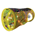 Bild in Galerie-Betrachter laden, KONG Play Spaces Rave Cave cat tunnel toy with yellow edges, holographic interior and LED lights
