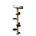 Carica l'immagine nel visualizzatore della galleria, Enjoy The Wood Large Black Cat Tree Multi Level Durable Design by Enjoy The Wood

