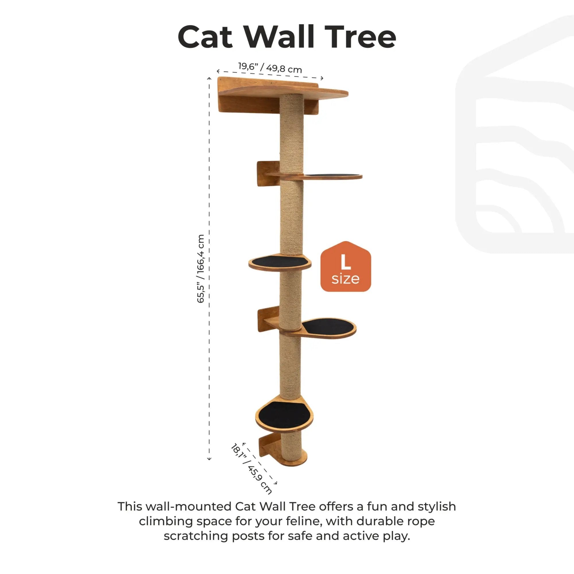 Enjoy The Wood Large Cat Tree Oak Sisal Multi Level Tower by Enjoy The Wood