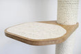 Charger l'image dans la visionneuse de la galerie, The Climb Condo cat wall climbing system by Catastrophic Creations; natural wood platform with cork and sisal rope post
