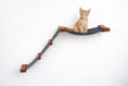 Load image into Gallery viewer, The Lift Cat Hammock Bed, grey fabric hammock with wooden support blocks
