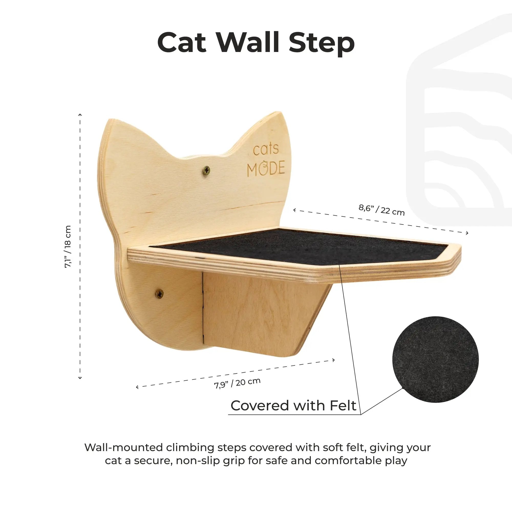 Enjoy The Wood Wooden Cat Step Light Safe Elevation Bridge For Pets With Durable Ergonomic Design by Enjoy The Wood