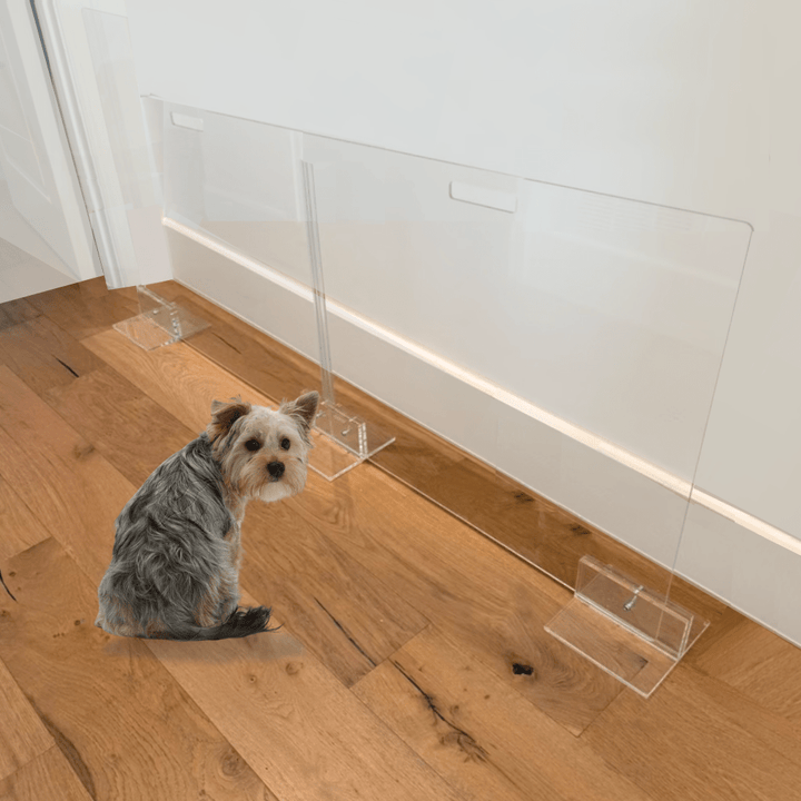 Hiddin Clear Acrylic Panel Pet Gate – Freestanding, 24 in High