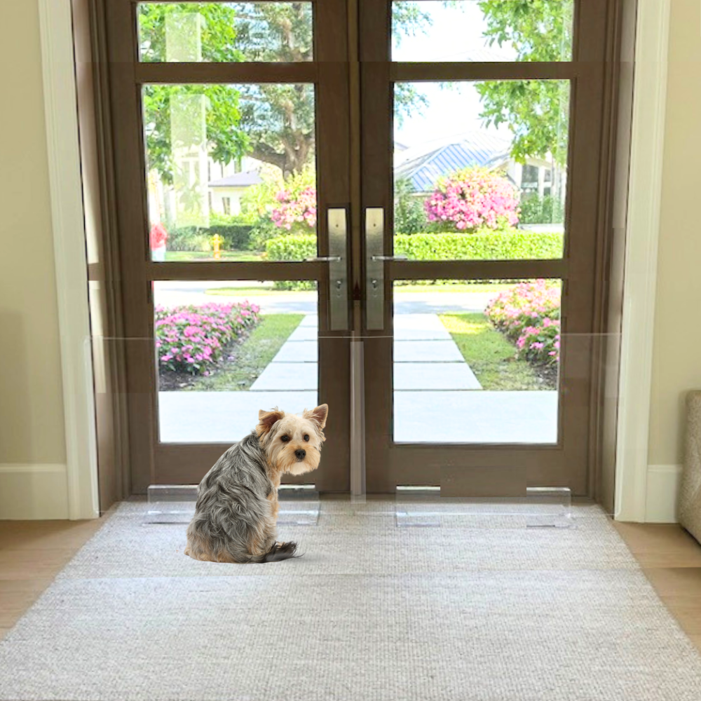 Hiddin Clear Acrylic Panel Pet Gate – Freestanding, 24 in High