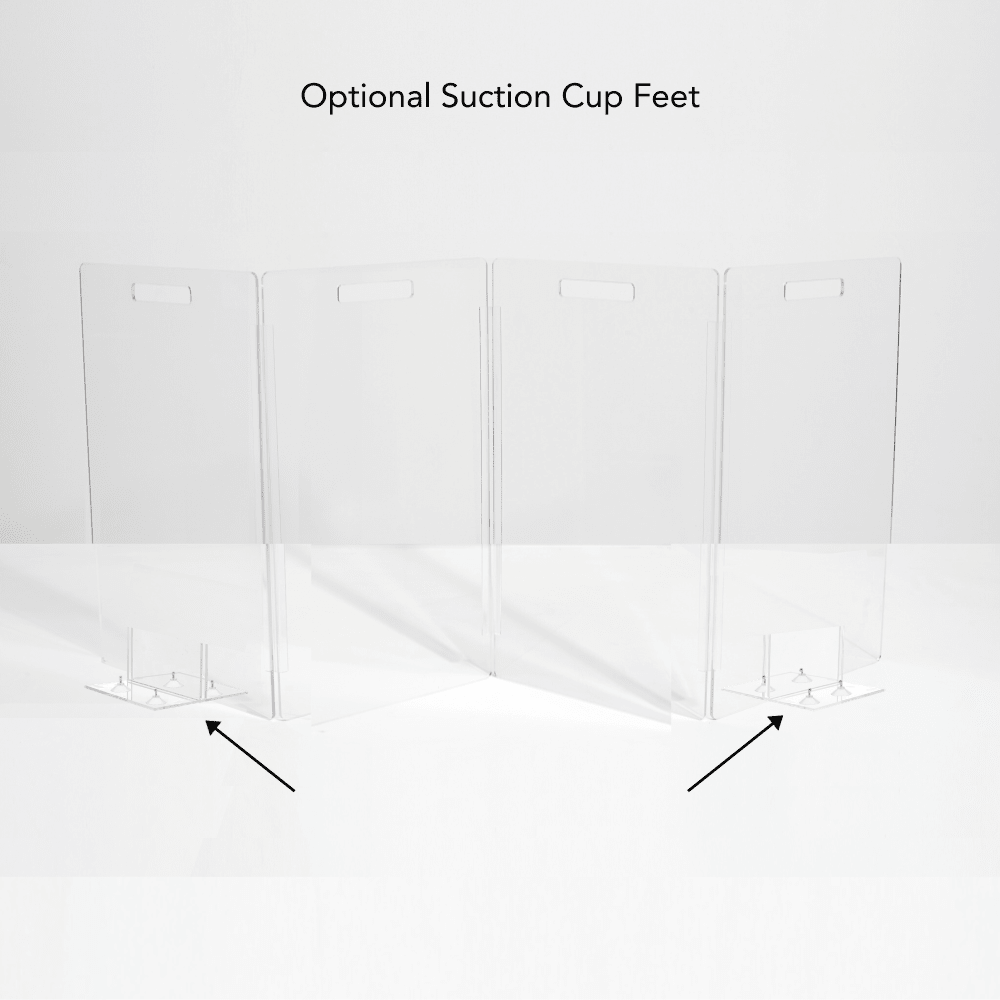 Hiddin Low Clear Acrylic Zig Zag Pet Gate – Freestanding, 24 in High