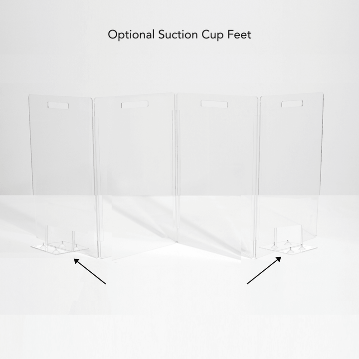 Hiddin Low Clear Acrylic Zig Zag Pet Gate – Freestanding, 24 in High