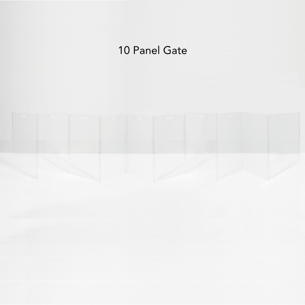 Hiddin Low Clear Acrylic Zig Zag Pet Gate – Freestanding, 24 in High