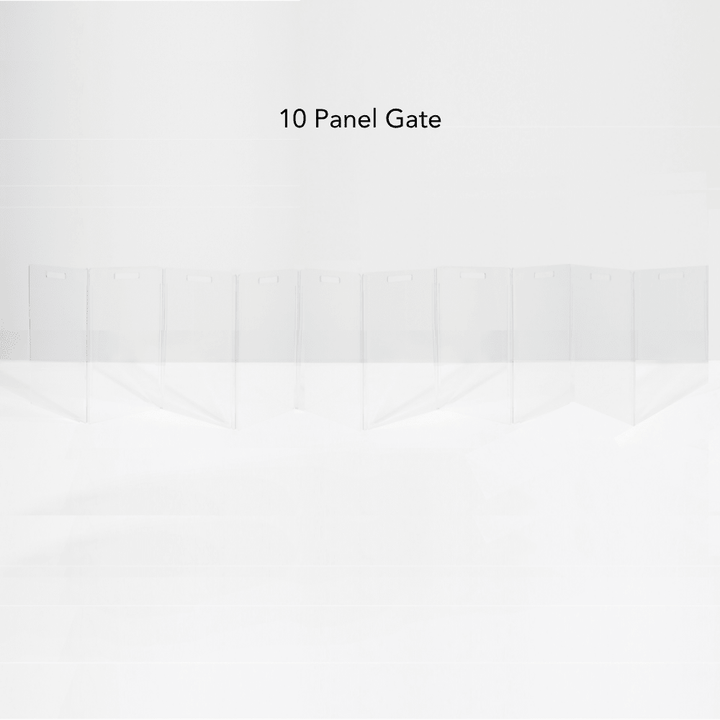 Hiddin Low Clear Acrylic Zig Zag Pet Gate – Freestanding, 24 in High