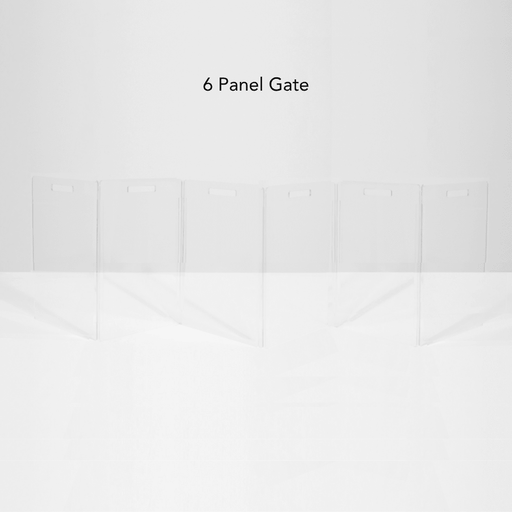 Hiddin Low Clear Acrylic Zig Zag Pet Gate – Freestanding, 24 in High