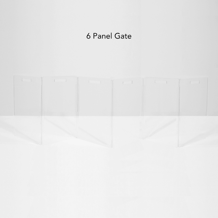 Hiddin Low Clear Acrylic Zig Zag Pet Gate – Freestanding, 24 in High