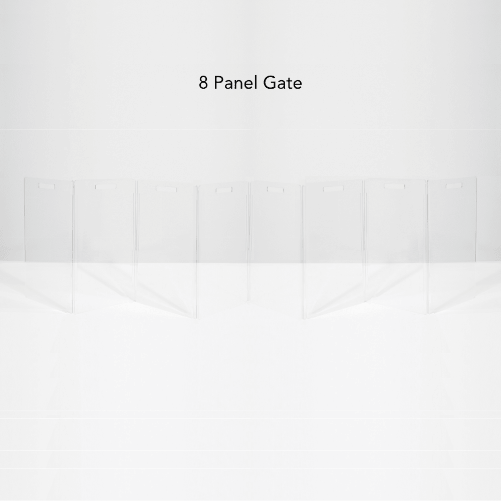 Hiddin Low Clear Acrylic Zig Zag Pet Gate – Freestanding, 24 in High